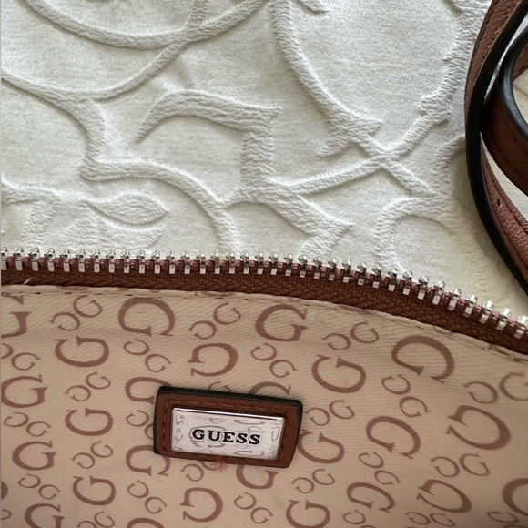 GUESS Crossbody Bag, Brown and Tan, adjustable strap - Picture 3 of 5